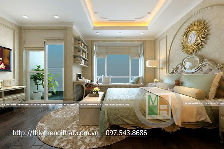 Thiết kế nội thất chung cư tân cổ điển RiverSide Sài Gòn - Nhà Anh Lưu
